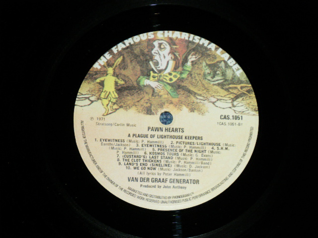 画像: VAN DER GRAAF GENERATOR - PAWN HEARTS  ( Ex+++/MINT-)    / MID 1970's  UK ENGLAND 2nd Press Label   Used LP 