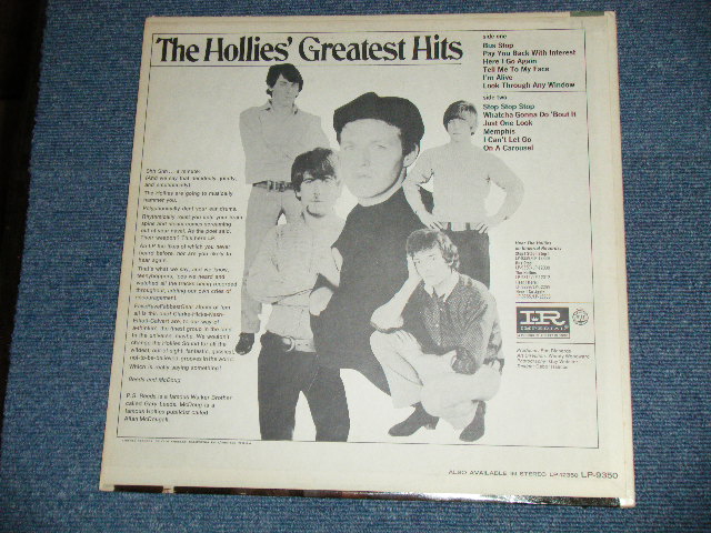 画像: THE HOLLIES - The HOLLIES' GREATEST HITS ( Matrix # 1/2  ( Ex++/Ex++  ) / 1966  US AMERICA ORIGINAL "BLACK with GREEN Label"  MONO  Used LP  