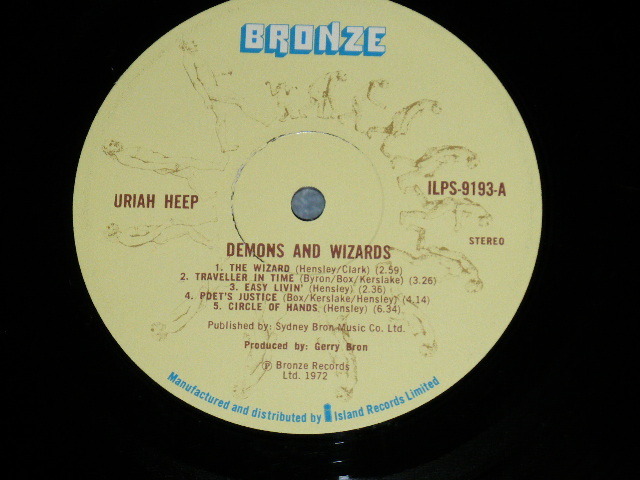 画像:  URIAH  HEEP -   DEMONS and WIZARDS ( Matrix # A-1U/B-1U ) (Ex+++/Ex+++) / 1972 UK ENGLAND  ORIGINAL Used  LP 
