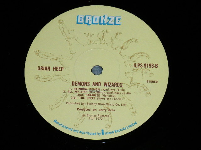 画像:  URIAH  HEEP -   DEMONS and WIZARDS ( Matrix # A-1U/B-1U ) (Ex+++/Ex+++) / 1972 UK ENGLAND  ORIGINAL Used  LP 