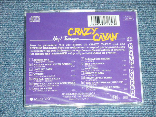 画像: CRAZY CAVAN -  HEY TEENAGER ( SEALED) / 1991 FRANCE FRENCH  "BRAND NEW Sealed"  CD   