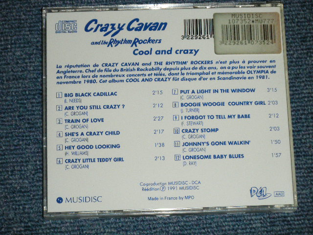 画像: CRAZY CAVAN and The RHYTHM ROCKERS -  COOL & CRAZY ( NEW ) / 1991 FRANCE FRENCH "BRAND NEW"  CD   