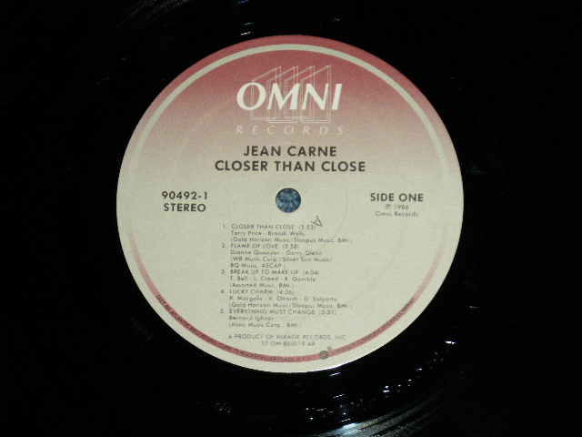 画像: JEAN CARNE - CLOSER THAN CLOSE ( Ex+/Ex+++ )   / 1986  US AMERICA ORIGINAL Used LP 