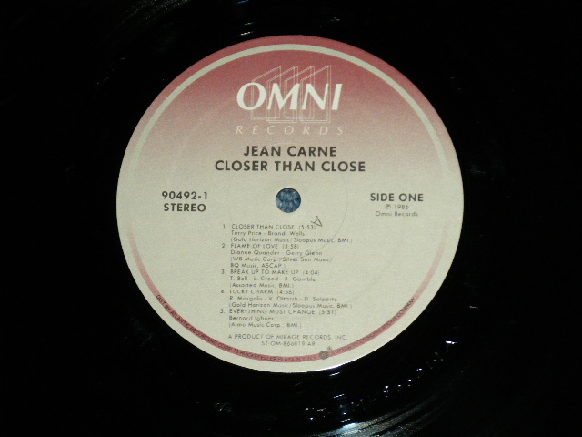 画像: JEAN CARNE - CLOSER THAN CLOSE ( Ex+/Ex+++ )   / 1986  US AMERICA ORIGINAL Used LP 
