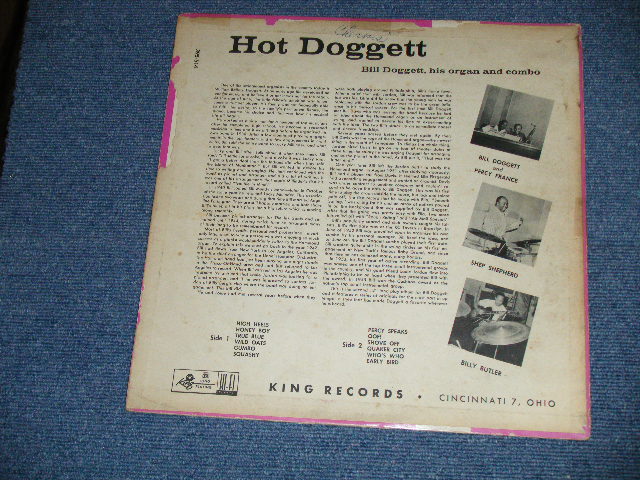 画像: BILL DOGGETT -  HOT DOGGETT (VG+++/Ex+ Looks:Ex-) / 1957  US AMERICA ORIGINAL "BLACK with SILVER Print & KING Logo on TOP  Label" MONO Used LP 