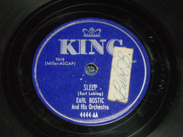 画像1: EARL BOSTIC - SLEEP / US ORIGINAL 78rpm SP 