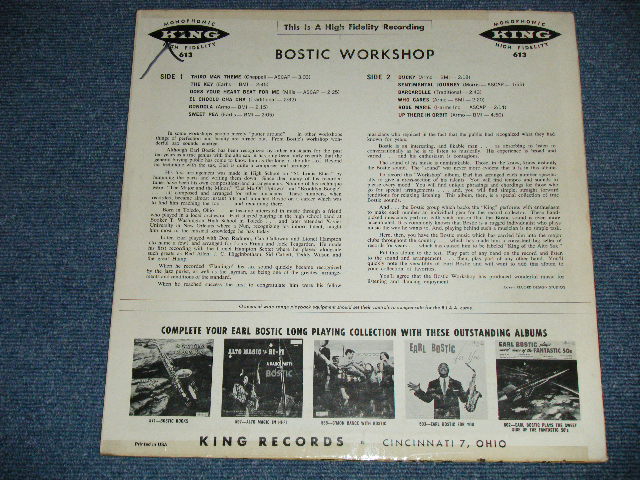 画像: EARL BOSTIC - DANCE MUSIC FROM BOSTIC WORK SHOP (Ex+/Ex++ ) / 1959 US ORIGINALMONO Used LP 