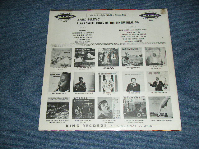 画像: EARL BOSTIC - PLAYS SWEET TUNES OF THE SENTIMENTAL 40s / 1960 US ORIGINAL Mono Used LP 