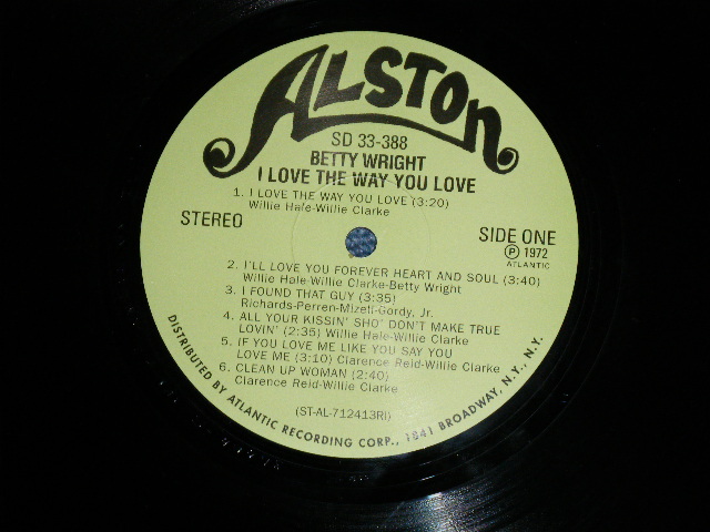 画像: BETTY WRIGHT - I LOVE THE WAY YOU LOVE ( Ex+++/Ex+++ )  /  US AMERICA REISSUE  Used LP 