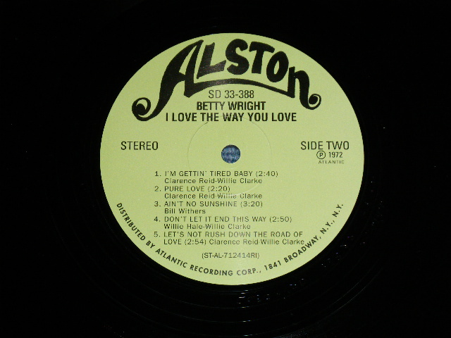 画像: BETTY WRIGHT - I LOVE THE WAY YOU LOVE ( Ex+++/Ex+++ )  /  US AMERICA REISSUE  Used LP 