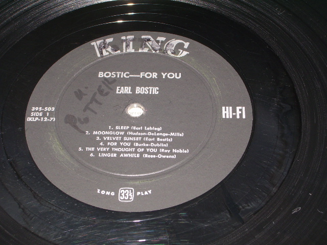 画像: EARL BOSTIC - THE BEST OF ( 1st ALBUM ON 12inch LP ) / 1956 US ORIGINAL MONO Used LP 
