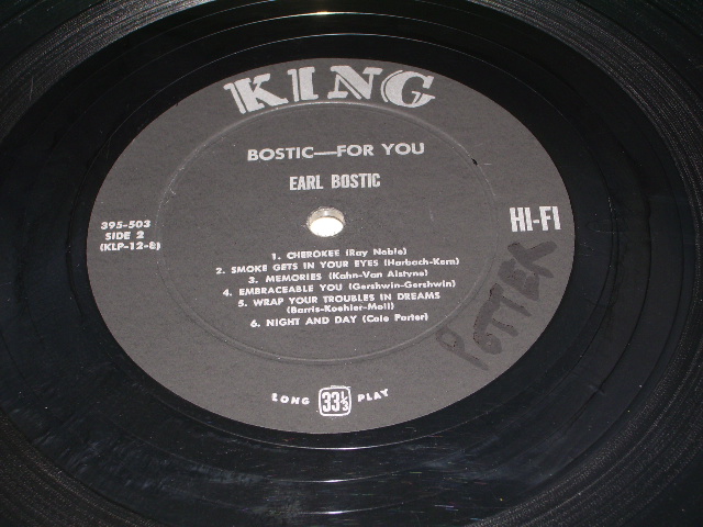 画像: EARL BOSTIC - THE BEST OF ( 1st ALBUM ON 12inch LP ) / 1956 US ORIGINAL MONO Used LP 