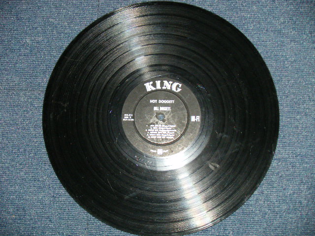 画像: BILL DOGGETT -  HOT DOGGETT (VG+++/Ex+ Looks:Ex-) / 1957  US AMERICA ORIGINAL "BLACK with SILVER Print & KING Logo on TOP  Label" MONO Used LP 