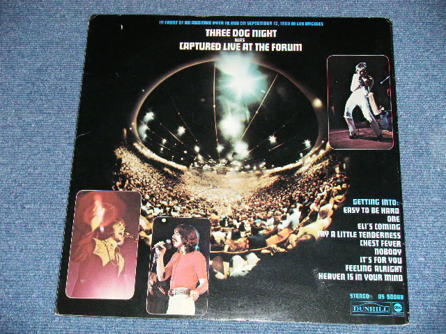 画像: THREE DOG NIGHT  - CAPTURED LIVE AT THE FORUM (  Matrix # A / B-RE 10-19-70 )  ( Ex++/MINT- A-1,2:Ex++) / 1969 US AMERICA ORIGINAL Used LP 