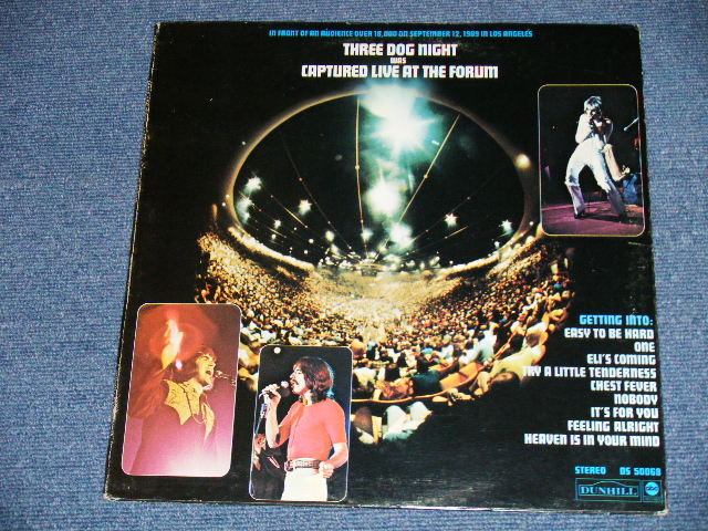 画像: THREE DOG NIGHT  - CAPTURED LIVE AT THE FORUM (  Matrix # A-RE 10-19-70 / B-RE 10-19-70 )  ( Ex++/MINT- ) / 1969 US AMERICA ORIGINAL Used LP 