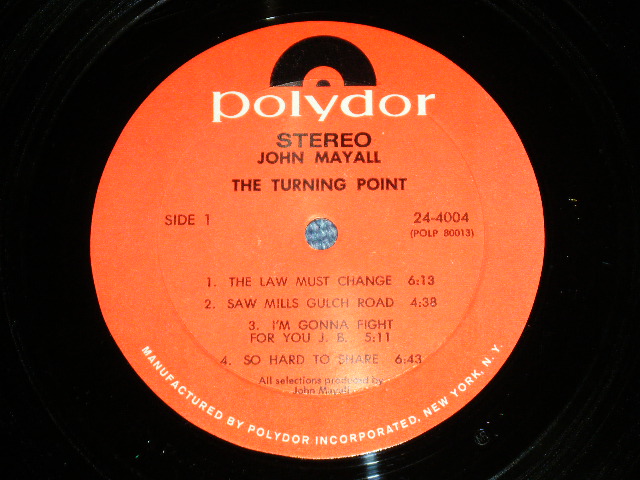 画像: JOHN MAYAL - THE TURNING POINT ( MINT-/Ex+++ )   /  1969 US AMERICA ORIGINAL Used  LP