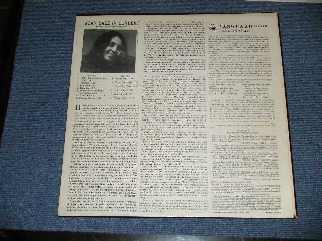 画像: JOAN BAEZ - IN CONCERT  ( Ex++/Ex+++)  / 1962 US AMERICA 1st Press "BLACK  LABEL" STEREO Used LP 