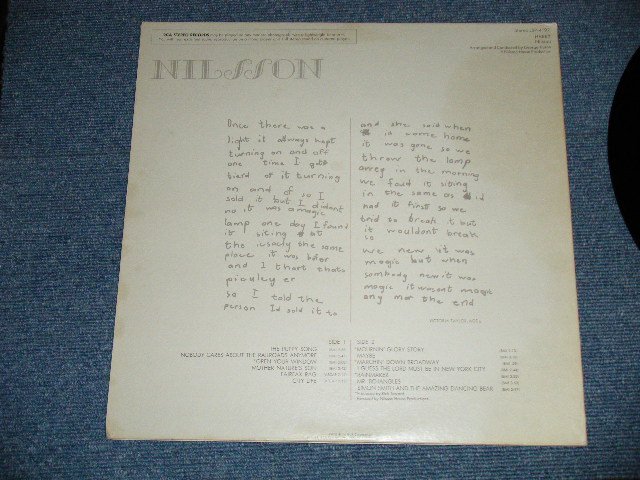 画像: NILSSON - HARRY ( Ex+++/Ex+++ Looks:Ex++) / 1969 US AMERICA ORIGINAL"ORANGE Label " Used LP  