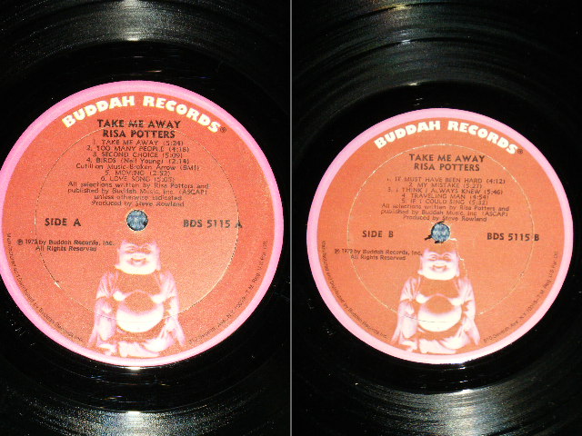 画像: RISA POTTERS - TAKE ME AWAY  ( Ex/Ex+++ : CUT OUT,STOFC ) / 1972 US AMERICA ORIGINAL Used LP  