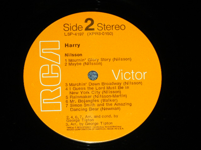 画像: NILSSON - HARRY ( Ex+++/Ex+++ Looks:Ex++) / 1969 US AMERICA ORIGINAL"ORANGE Label " Used LP  