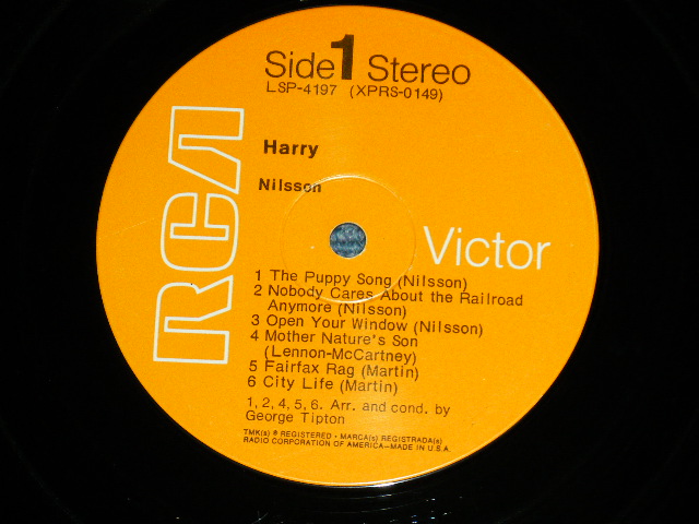 画像: NILSSON - HARRY ( Ex+++/Ex+++ Looks:Ex++) / 1969 US AMERICA ORIGINAL"ORANGE Label " Used LP  