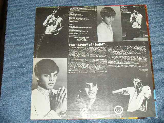 画像: SAJID KHAN - SAJID ( Ex++/Ex+++) / 1969  US AMERICA ORIGINAL  Used LP 