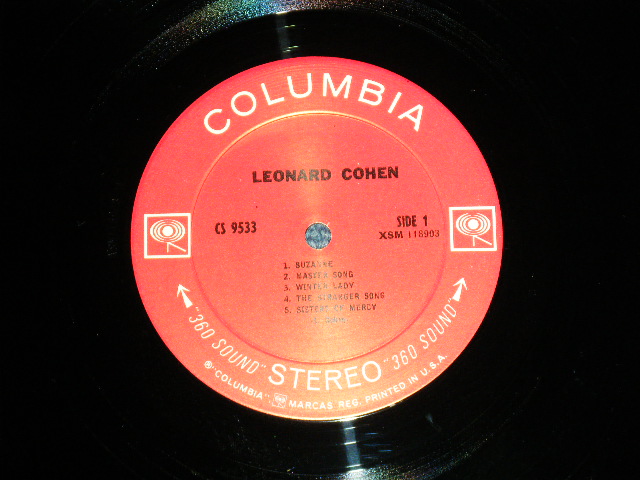 画像: LEONARD COHEN - SONGS OF LEONARD COHEN :With SONG SHEET ( Ex/Ex++ : EDSP )  / 1967 US AMERICA ORIGINAL "360 SOUND Label" STEREO Used LP 