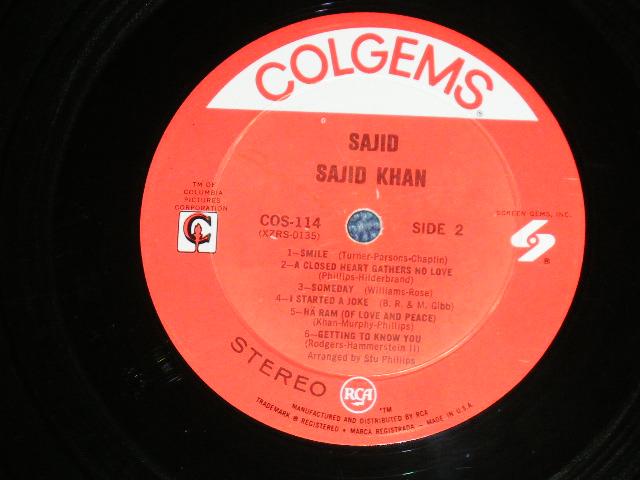 画像: SAJID KHAN - SAJID ( Ex++/Ex+++) / 1969  US AMERICA ORIGINAL  Used LP 