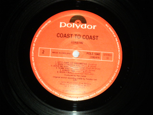 画像: COASTIN' ( UK NEO -R&R Doo Wop) - COAST TO COAST  ( MINT-/MINT- )  /  1981 UK ENGLAND  ORIGINAL Used LP  