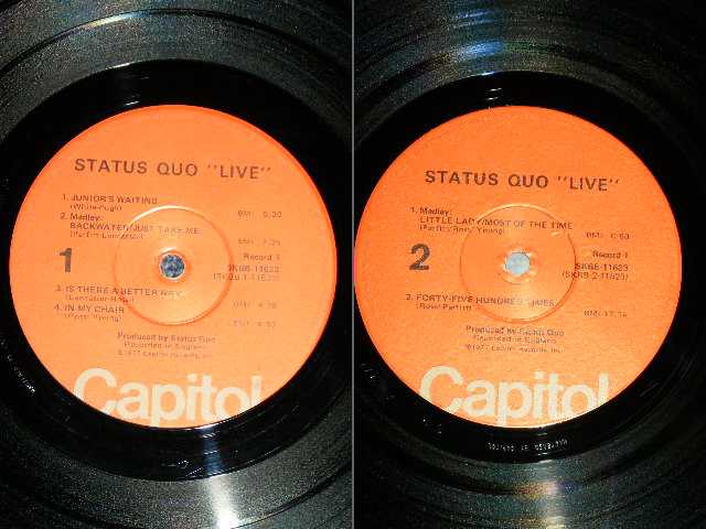 画像: STATUS QUO -  LIVE  ( Ex++/MINT- ) / 1977  US AMERICA ORIGINAL Used LP 2-