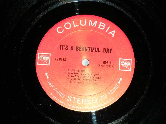 画像: IT'S A BEAUTIFUL DAY - IT'S A BEAUTIFUL DAY (Matrix # A)XSM-138933-1B /B)XSM-138934-1B ) (Ex+++/MINT-) / 1969 US AMERICA ORIGINAL "360 SOUND Label" Used LP 