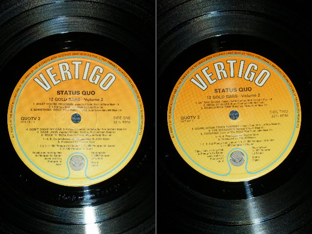 画像: STATUS QUO -  12 GOLD BARS Volume 1 +1   ( Ex++/MINT- ) / 1984 UK ENGLAND ORIGINAL Used 2-LP 