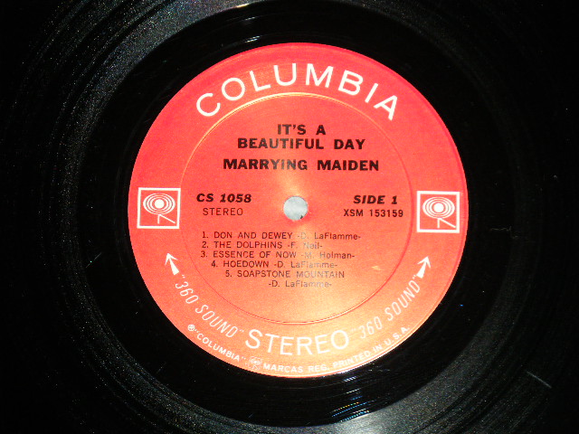 画像: IT'S A BEAUTIFUL DAY - MARRYING MAIDEN (Matrix # A)XSM-153159-1-D /B)XSM-153160-1C )  ( Ex++/Ex+++ A-1,B-4:Ex+: EDSP ) / 1970 US AMERICA ORIGINAL "360 SOUND Label" Used LP 