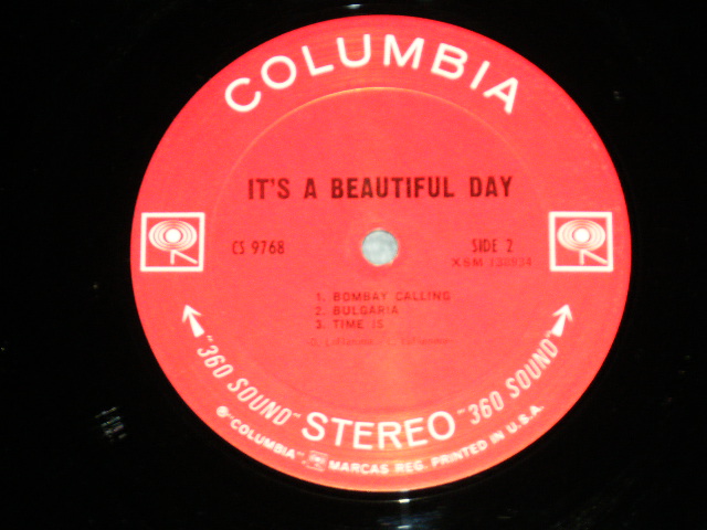 画像: IT'S A BEAUTIFUL DAY - IT'S A BEAUTIFUL DAY (Matrix # A)XSM-138933-1B /B)XSM-138934-1B )  ( Ex+/Ex+++,Ex++ : EDSP ) / 1969 US AMERICA ORIGINAL "360 SOUND Label" Used LP 