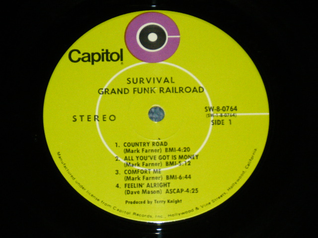 画像: GFR GRAND FUNK RAILROAD - SURVIVAL ( Matrix #  SW-1-80674-E1/SW-2-80764-E1) ( MINT-/Ex++ Looks:Ex+++  ) / 1971 US AMERICA ORIGINAL "RECORD CLUB Release" 1st Press "GREEN L… 