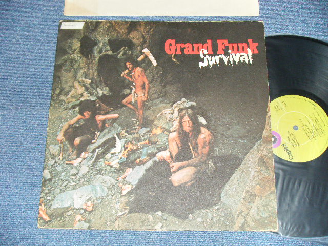 画像1: GFR GRAND FUNK RAILROAD - SURVIVAL ( Matrix #  1-764-F-5/ -2-764-F-5) ( Ex+/Ex-: EDSP ) / 1971 US AMERICA ORIGINAL 1st Press "GREEN Label"  Used LP 