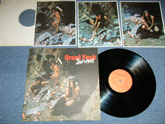 画像1: GFR GRAND FUNK RAILROAD - SURVIVAL ( With 3 PIN-UPs )( Matrix # SW-1-764-F3#5/SW-2-764-F3#2) ( Ex+++/MINT-  ) / 1974 US AMERICA ORIGINAL 3rd Press "ORANGE Label"  Used LP 