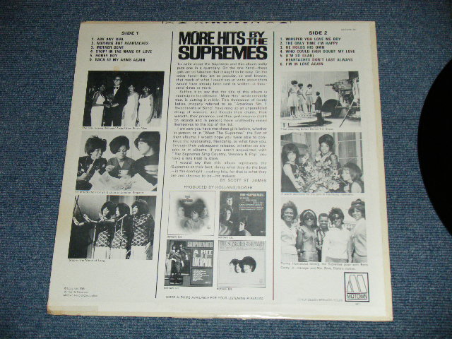 画像: THE SUPREMES -  MORE HITS BY THE SUPREMES  ( Ex++/Ex+++ : EDSP  )  / 1965 US AMERICA ORIGINAL MONO  Used LP