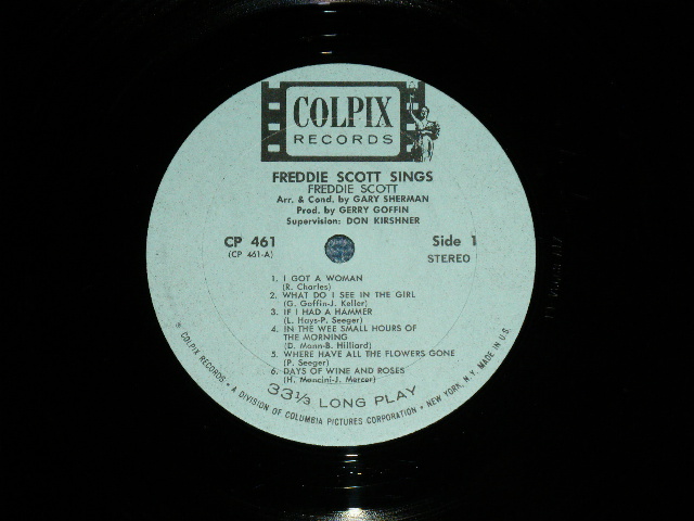 画像: FREDDIE SCOTT - FREDDIE SCOTT SINGS : Produced by GERRY GOFFIN ( Ex+++/Ex+++ ) / 1964 US AMERICA  ORIGINAL 2nd Press "BLUE Label" STEREO  Used LP +