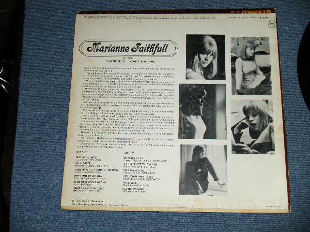 画像: MARIANNE FAITHFULL - MARIANNE FAITHFULL ( Matrix # ARL-6753-R / ARL- 6754) ( Ex+ /Ex++ )  / 1965 US AMERICA  ORIGINAL "MARRON Label with Un-Boxed LONDON with ffrr Label" MONO Used LP