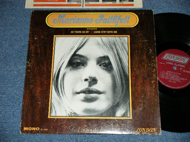 画像1: MARIANNE FAITHFULL - MARIANNE FAITHFULL ( Matrix # ARL-6753-R  / ARL- 6754 ) ( Ex+/Ex Looks:VG+++)  / 1965 US AMERICA  ORIGINAL "MARRON Label with Boxed LONDON " MONO Used LP 