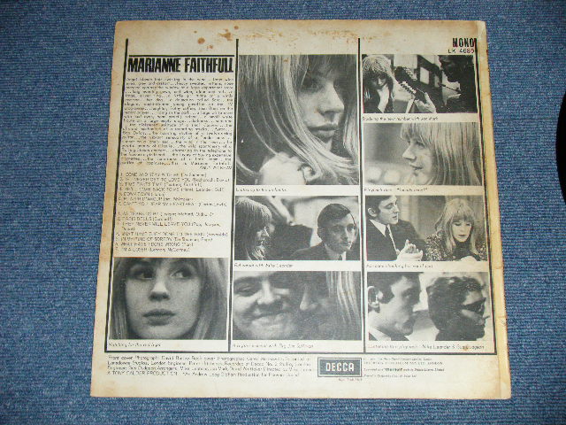 画像: MARIANNE FAITHFULL - MARIANNE FAITHFULL ( Matrix # ARL-6749-1K / ARL-6750-1K) ( Ex++,Ex/Ex+++ Looks:Ex++ )  / 1965 UK ENGLAND ORIGINAL MONO Used LP