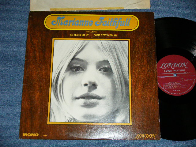 画像1: MARIANNE FAITHFULL - MARIANNE FAITHFULL ( Matrix # ARL-6753-R / ARL- 6754 ) ( Ex++ /Ex+++ )  / 1965 US AMERICA  ORIGINAL "MARRON Label with Un-Boxed LONDON " MONO Used LP 
