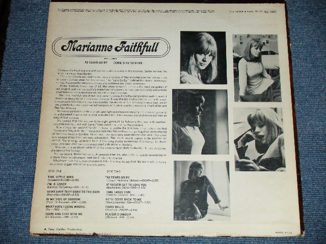 画像: MARIANNE FAITHFULL - MARIANNE FAITHFULL ( Matrix # ARL-6753-R / ARL-6754 ) ( Ex/Ex Looks:Ex++ : TEAROL)  / 1965 US AMERICA  ORIGINAL "MARRON Label with Un-Boxed LONDON " MONO Used LP 