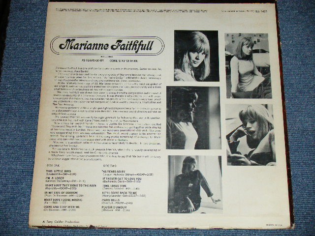 画像: MARIANNE FAITHFULL - MARIANNE FAITHFULL ( Matrix # ARL-6753-R / ARL-6754 ) ( Ex/Ex Looks:Ex++ : TEAROL)  / 1965 US AMERICA  ORIGINAL "MARRON Label with Un-Boxed LONDON " MONO Used LP 