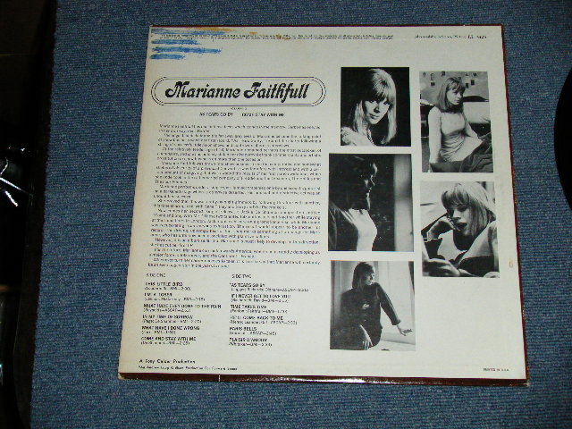 画像: MARIANNE FAITHFULL - MARIANNE FAITHFULL ( Matrix # ARL-6753  / ARL- 6754 ) ( Ex++,Ex /Ex++ )  / 1965 US AMERICA  ORIGINAL "MARRON Label with Un-Boxed LONDON " MONO Used LP 