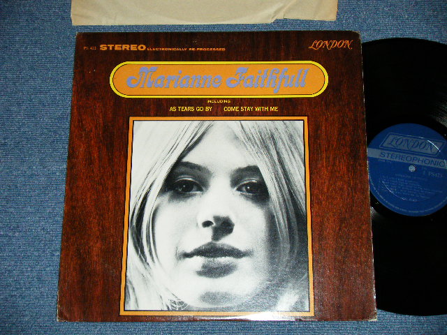 画像1: MARIANNE FAITHFULL - MARIANNE FAITHFULL ( Matrix # ZAL---6753-1 OS /  ZAL---6754-1 OS ) ( Ex+++/Ex+++ )  / 1965 US AMERICA  ORIGINAL "BLUE Label with Boxed LONDON " STEREO Used LP 