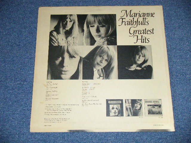 画像: MARIANNE FAITHFULL -  GREATEST HITS  ( Matrix # ZAL-8748-4/  ZAL-8749-2 ) (Ex+/MINT- )  / 1969 US AMERICA  ORIGINAL "BLUE Label with Boxed LONDON " STEREO Used LP 