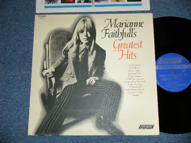画像1: MARIANNE FAITHFULL -  GREATEST HITS  ( Matrix # ZAL-8748-2  /  ZAL-8749-2 ) (Ex+/Ex+ )  / 1969 US AMERICA  ORIGINAL "BLUE Label with Boxed LONDON " STEREO Used LP 