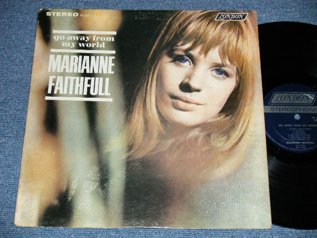 画像1: MARIANNE FAITHFULL - GO AWAY FROM MY WORLD ( Matrix # ZAL-7033-3 △8584 /  ZAL-7034-3 △8584-x ) ( Ex+/Ex++ ; EDSP )  / 1965 US AMERICA  ORIGINAL "BLUE Label with Boxed LONDON " STEREO Used LP 